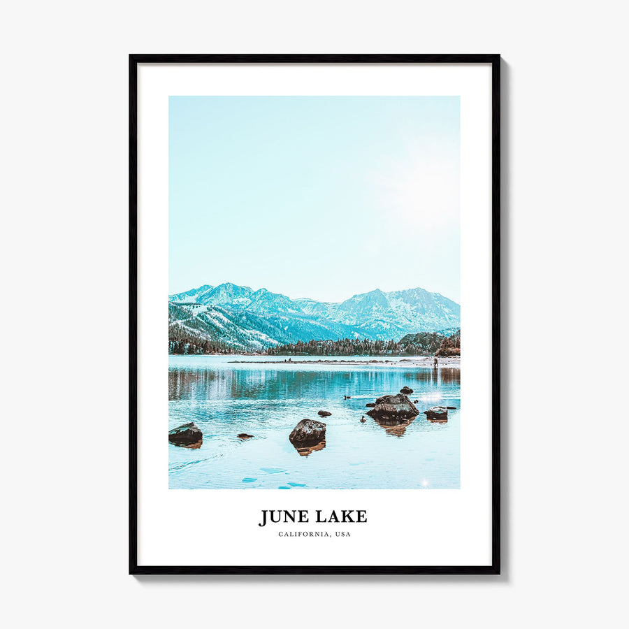 June Lake Classic Poster, framed poster mockup