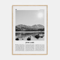 June Lake Poster Natural Wood / 8x12 in Nbourhood Travel B&W Poster