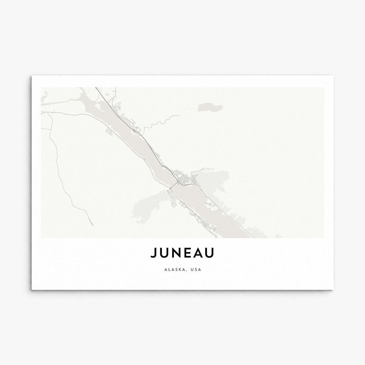 Juneau Map Poster, print only (unframed)