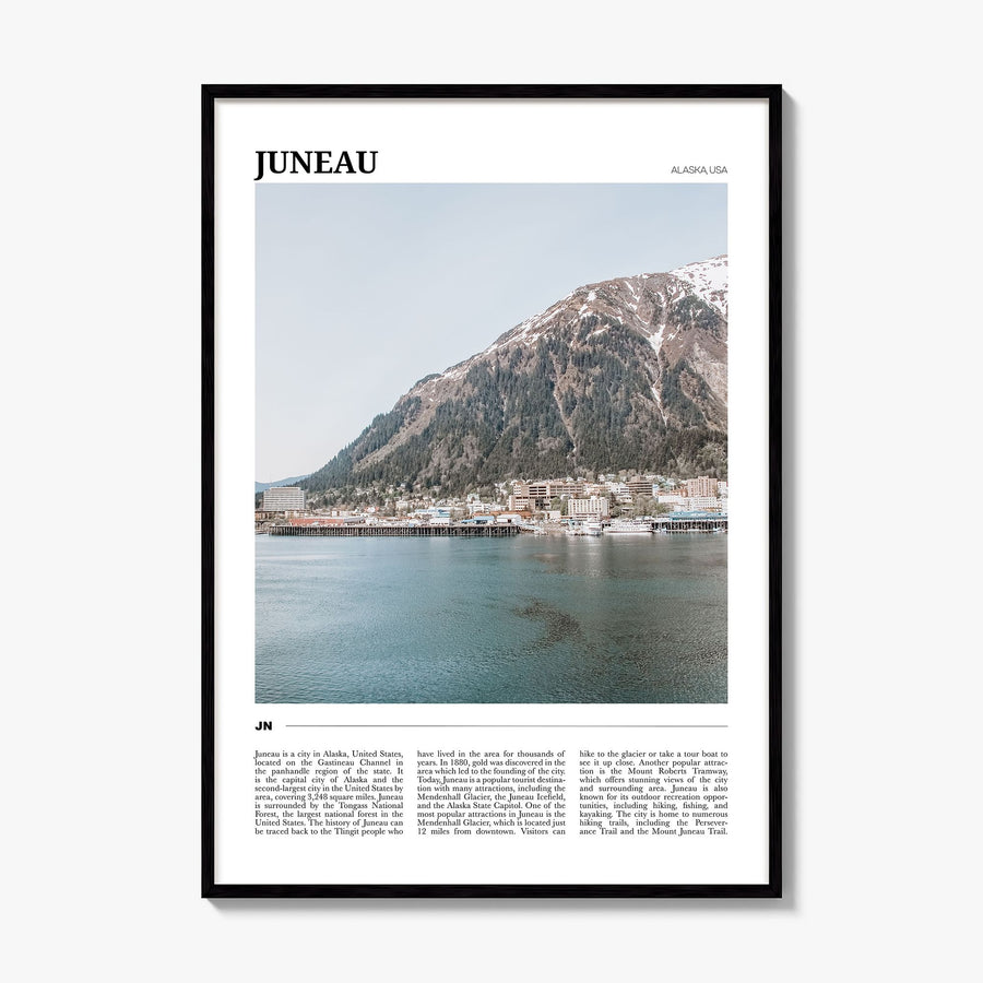Juneau Travel Poster, framed poster mockup