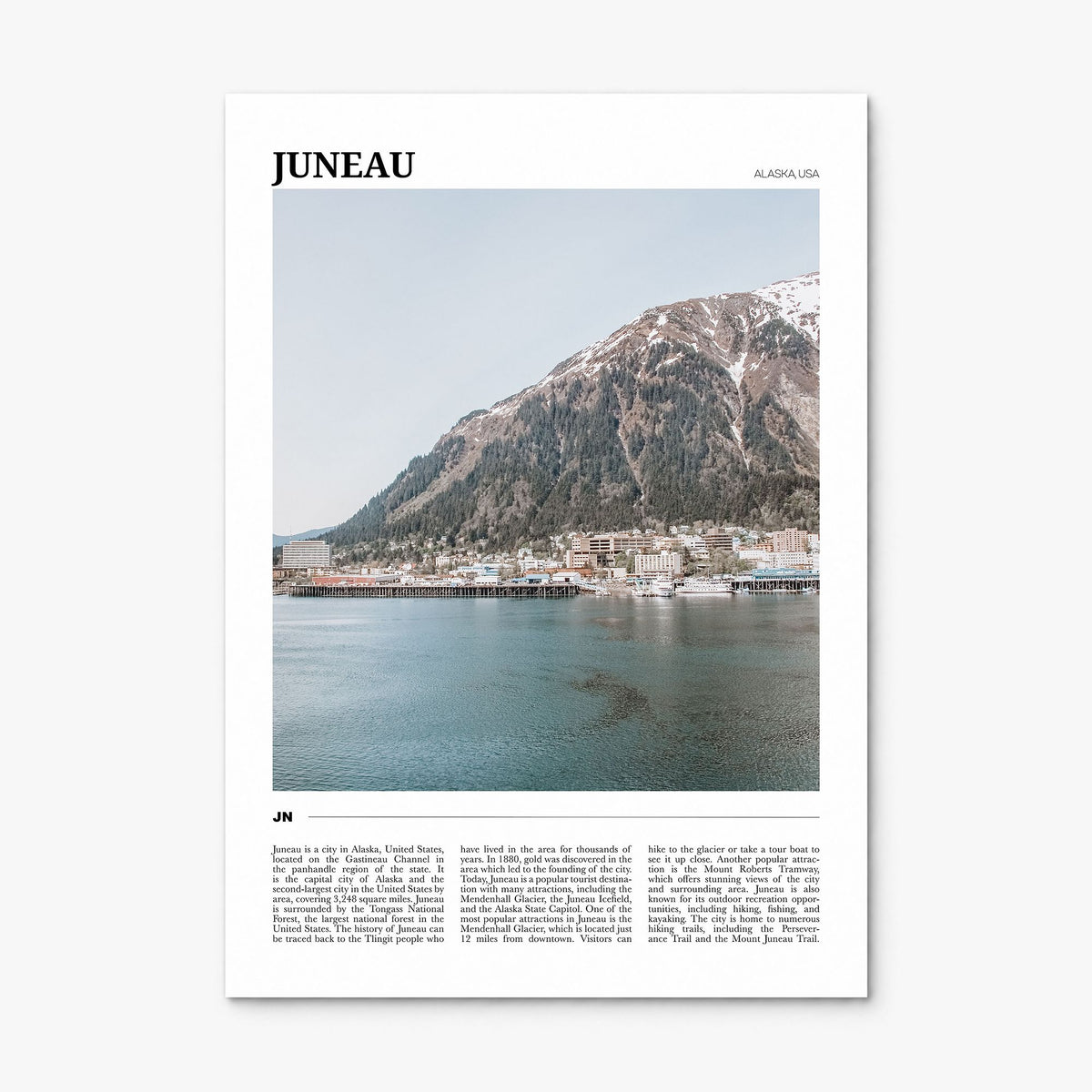 Juneau Travel Poster, print only (unframed)