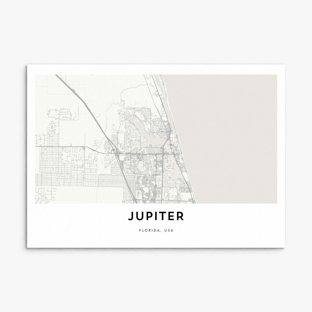 Jupiter Map Poster, print only (unframed)