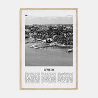 Jupiter Poster Natural Wood / 8x12 in Nbourhood Travel B&W Poster