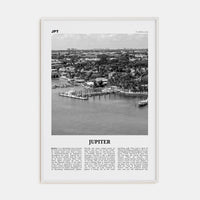 Jupiter Poster White Wood / 8x12 in Nbourhood Travel B&W Poster