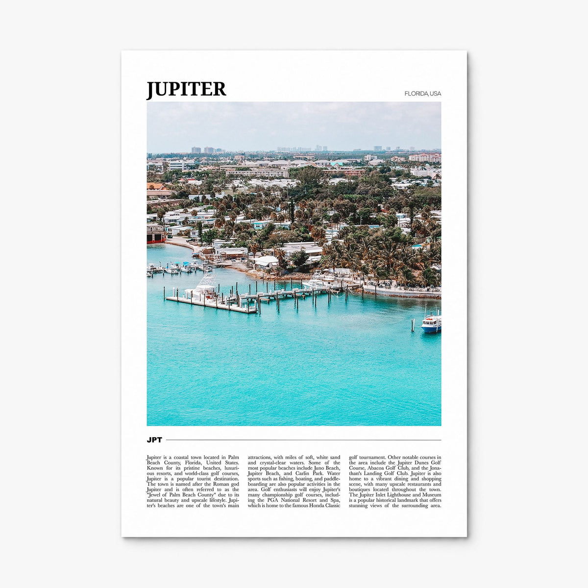 Jupiter Travel Poster, print only (unframed)