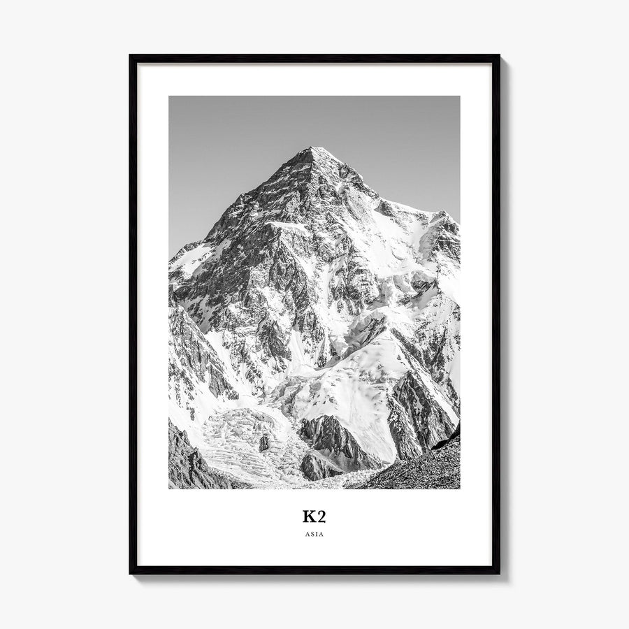 K2 Classic Poster, framed poster mockup