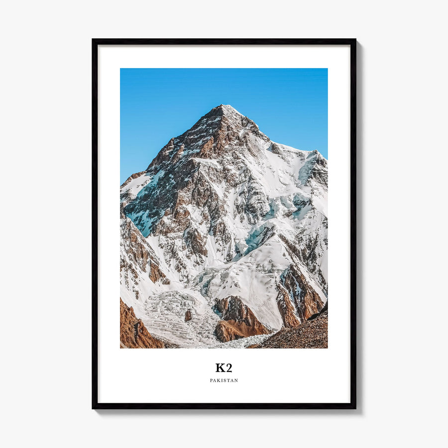 K2 Classic Poster, framed poster mockup
