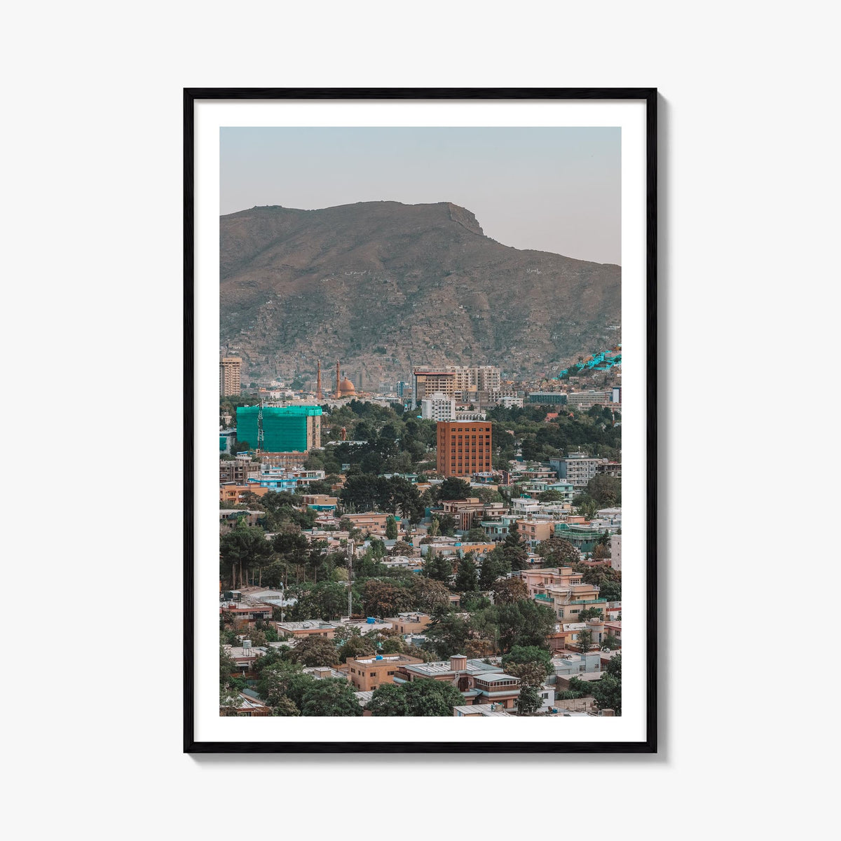 Kabul colorful photo poster of Afghanistan – vertical wall art, unframed print shown in interior mockup
