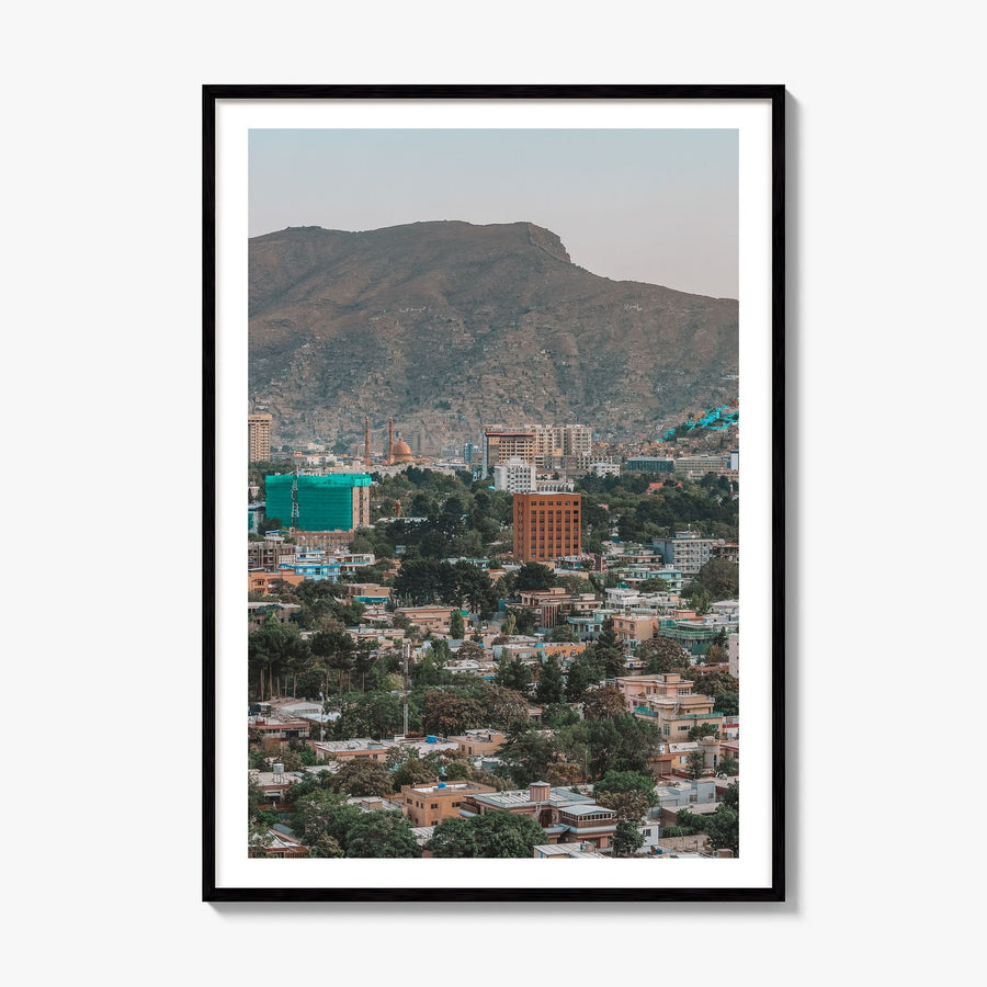 Kabul Photo Poster, framed poster mockup, white border