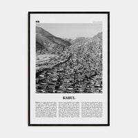 Kabul Poster Black Wood / 8x12 in Nbourhood Travel B&W Poster