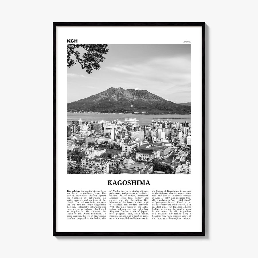Kagoshima Newspaper Poster, framed poster mockup