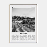 Kaikōura Poster None / 8x12 in Nbourhood Travel B&W Poster