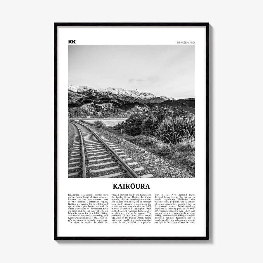 Kaikōura Newspaper Poster, framed poster mockup