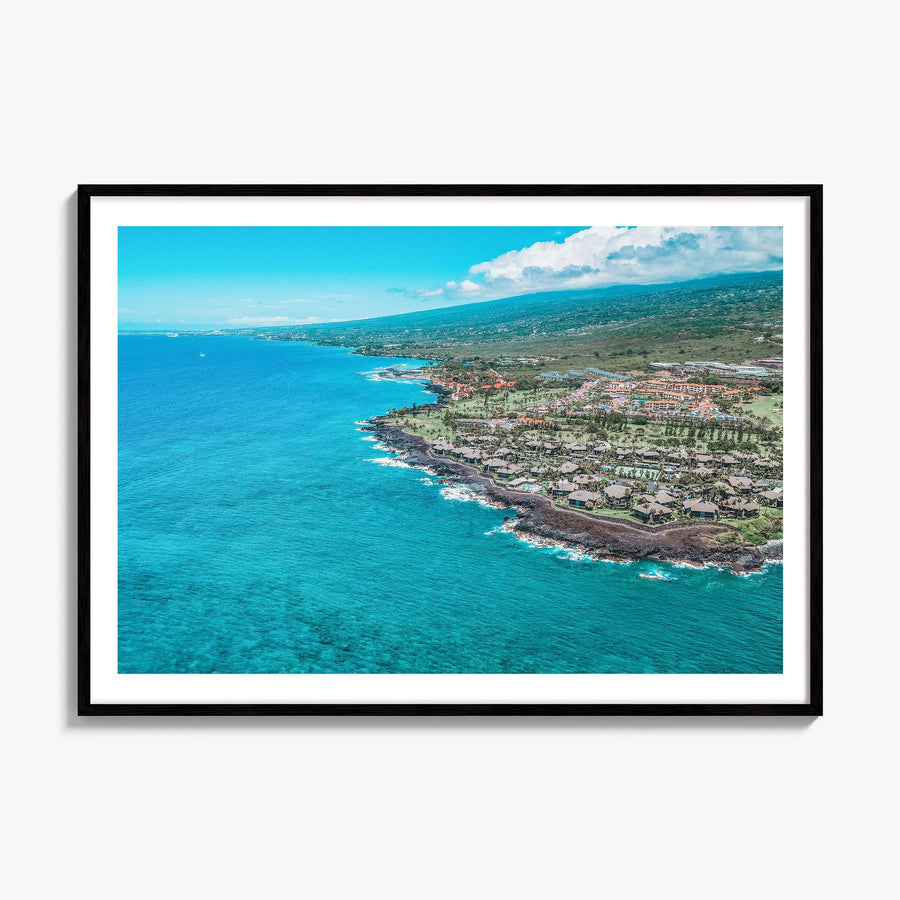 Kailua-Kona Photo Poster, framed poster mockup, white border