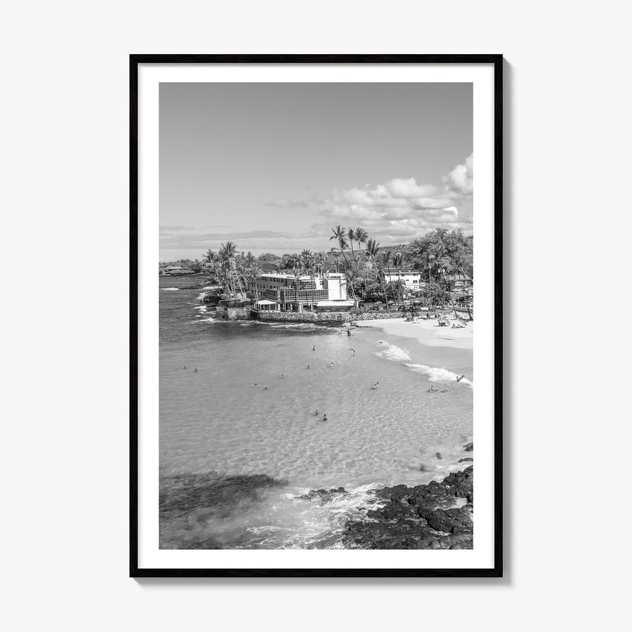 Kailua-Kona Photo Poster, framed poster mockup, white border