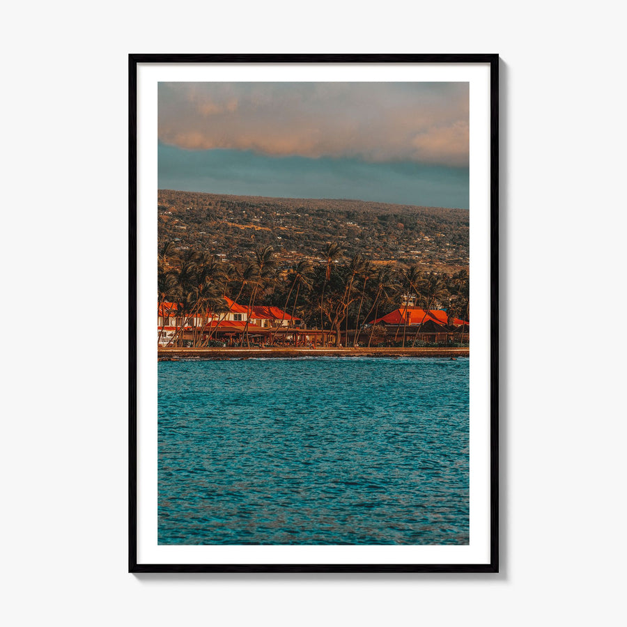 Kailua-Kona Photo No 1 Poster, framed poster mockup, white border