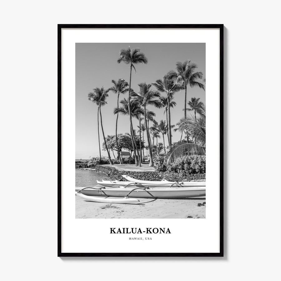 Kailua-Kona Classic Poster, framed poster mockup