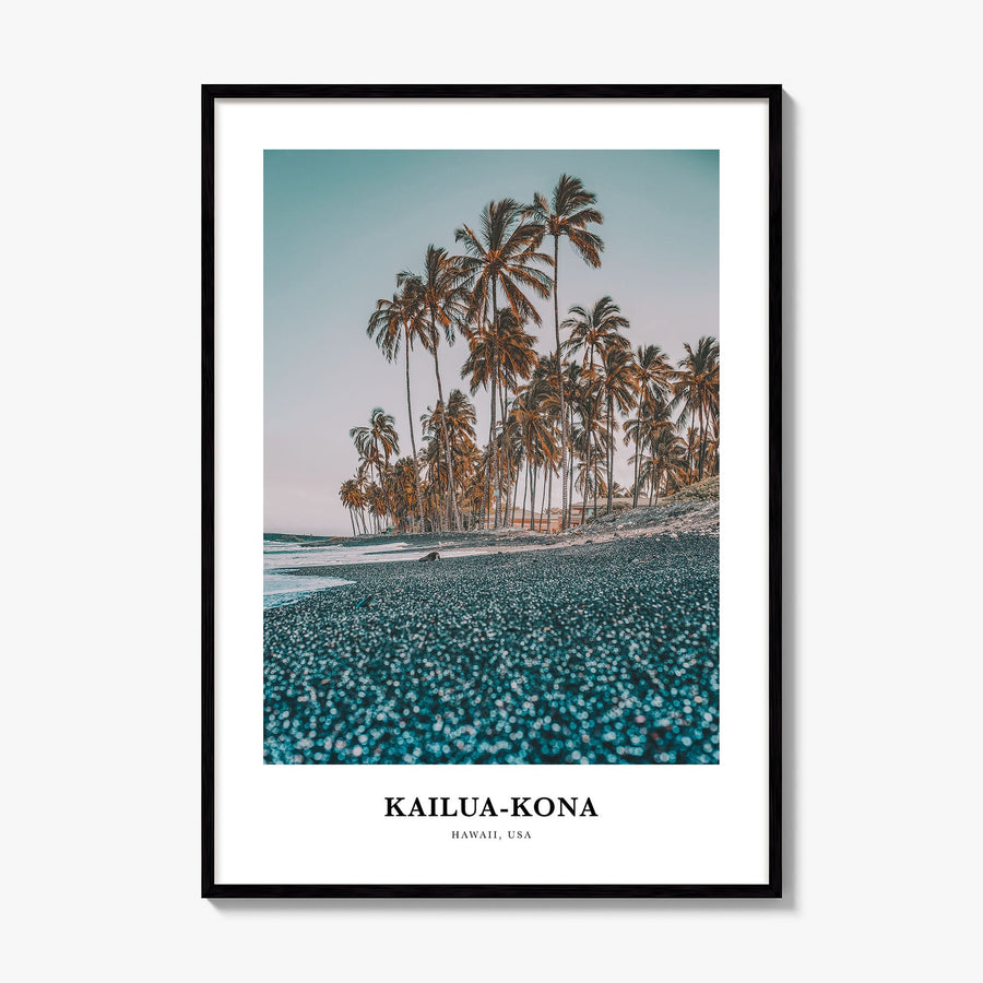 Kailua-Kona Classic No 1 Poster, framed poster mockup
