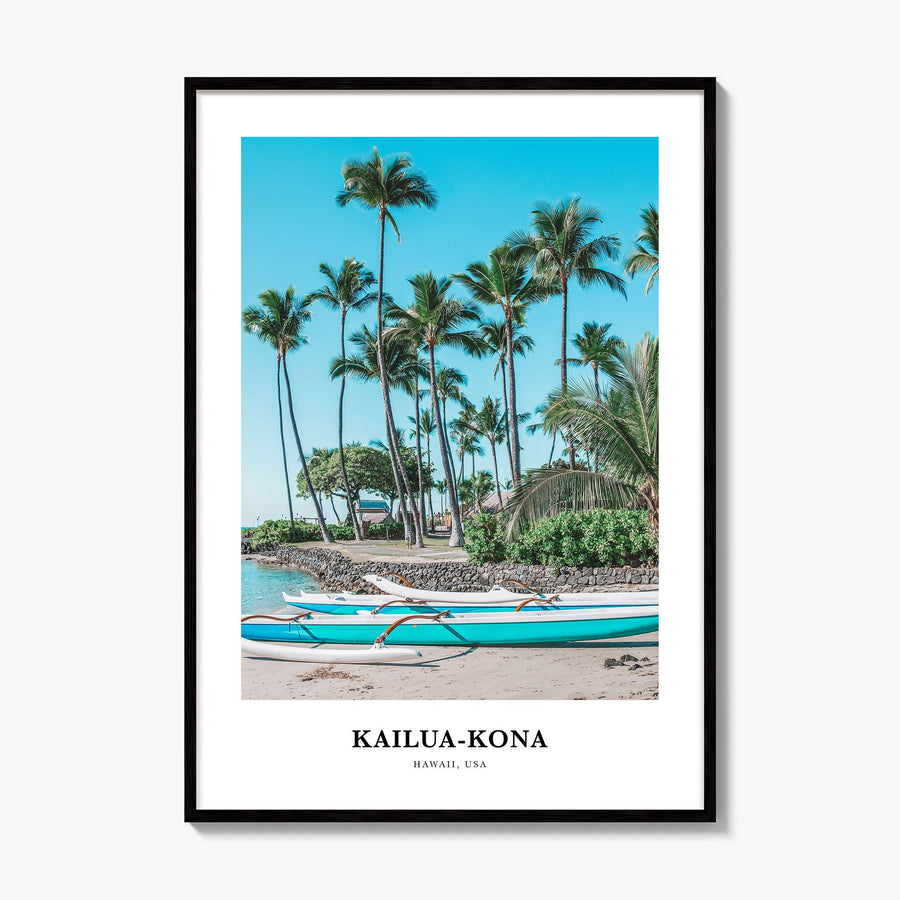 Kailua-Kona Classic No 2 Poster, framed poster mockup
