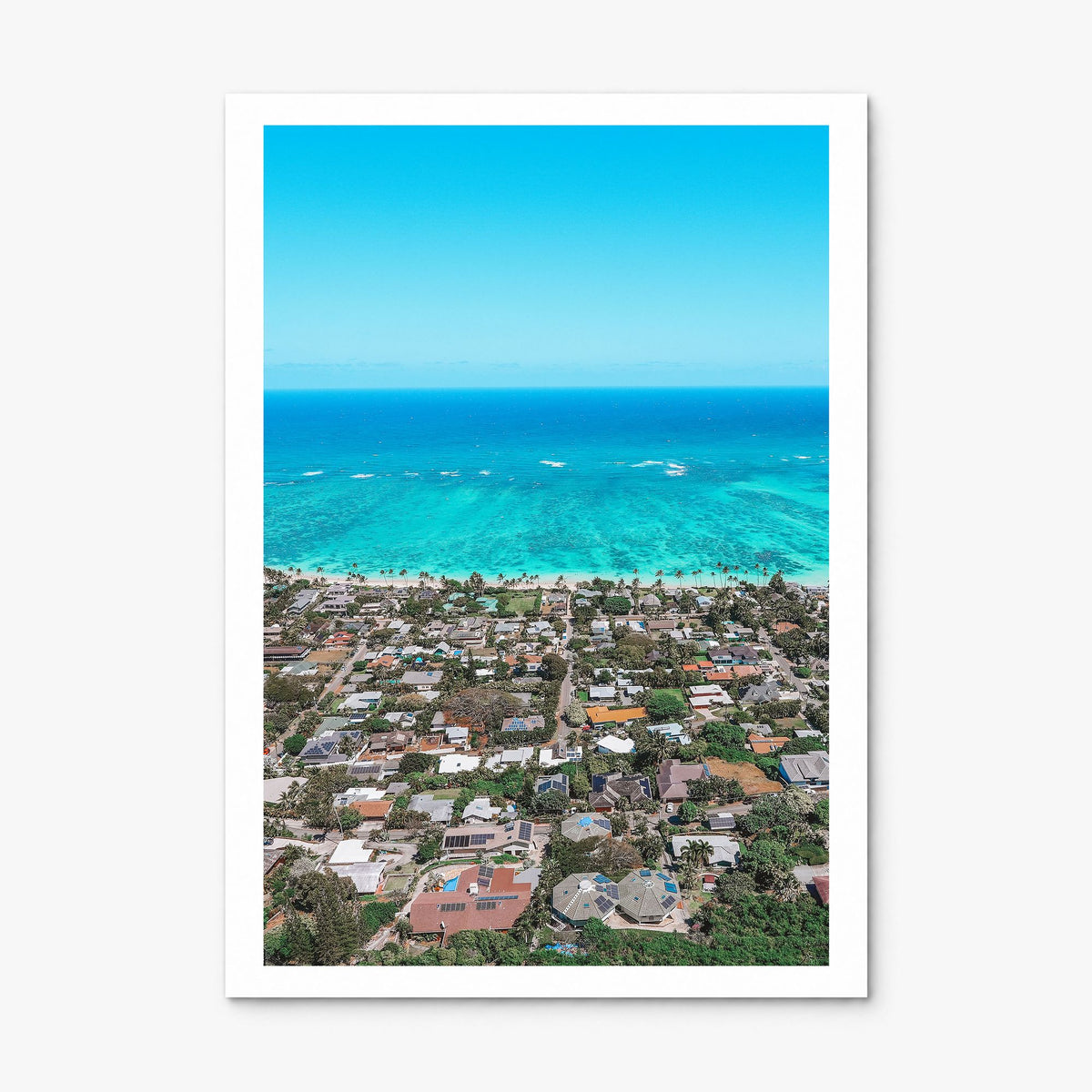 Kailua, Oahu Photo Poster, print only (unframed), white border