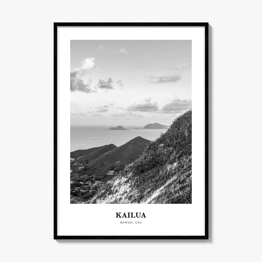 Kailua, Oahu Classic Poster, framed poster mockup