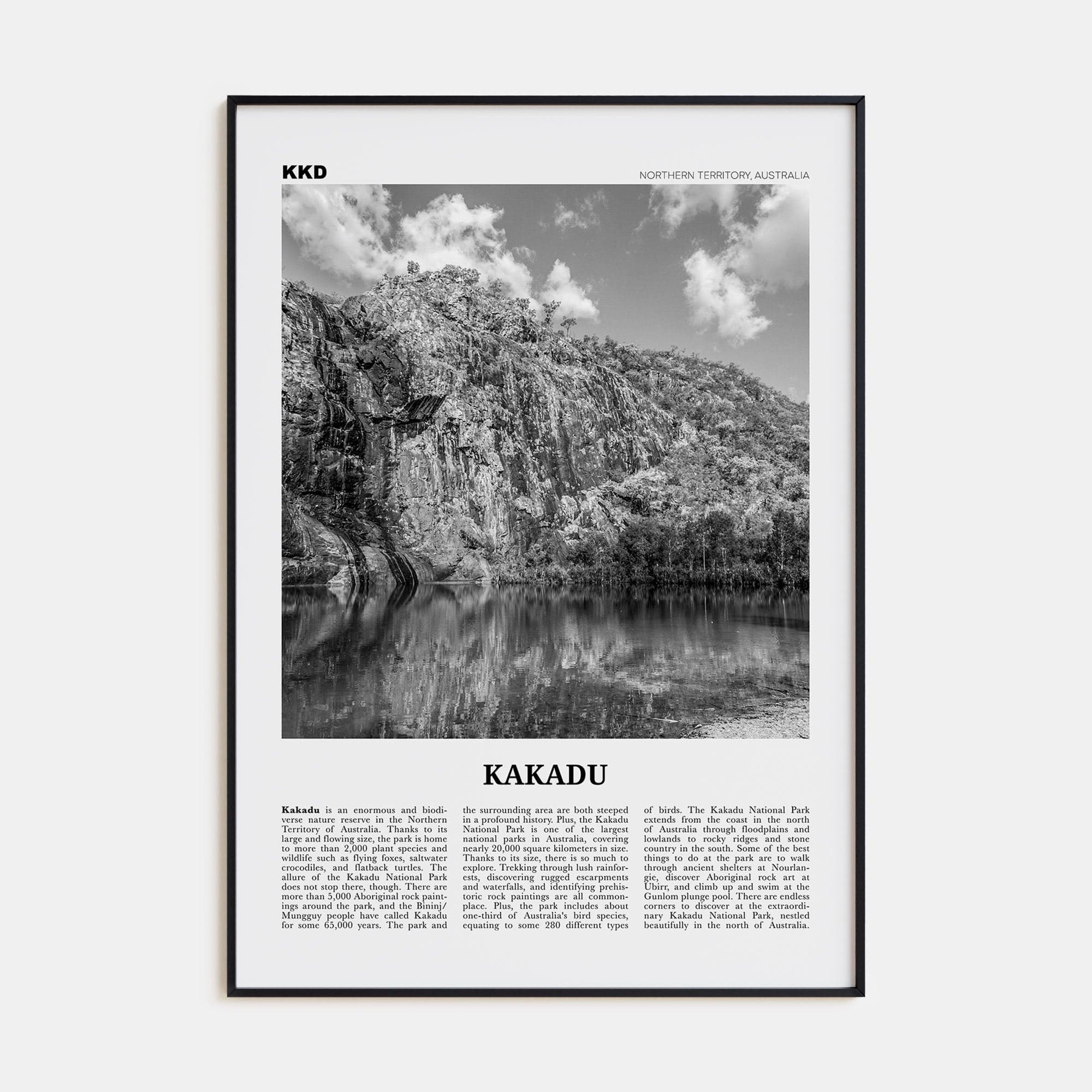 Kakadu Poster None / 8x12 in Nbourhood Travel B&W Poster