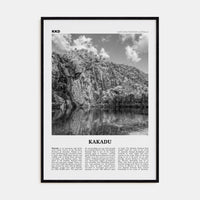 Kakadu Poster Black Wood / 8x12 in Nbourhood Travel B&W Poster