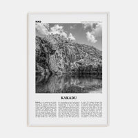 Kakadu Poster White Wood / 8x12 in Nbourhood Travel B&W Poster