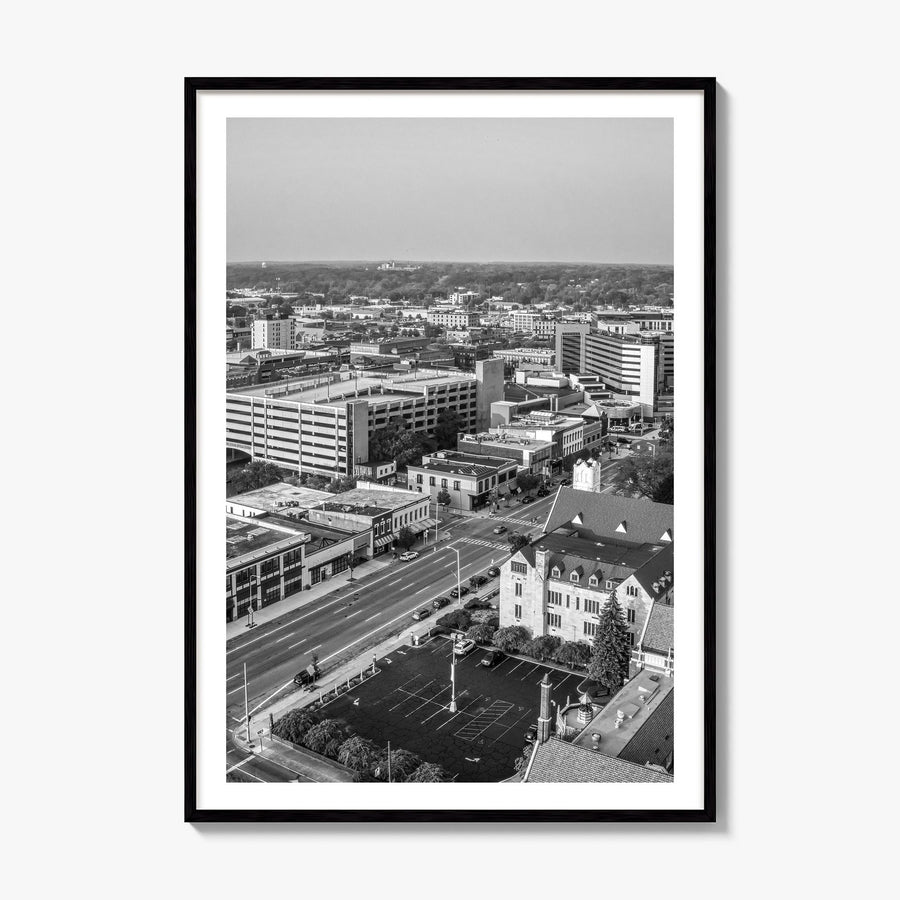 Kalamazoo Photo Poster, framed poster mockup, white border