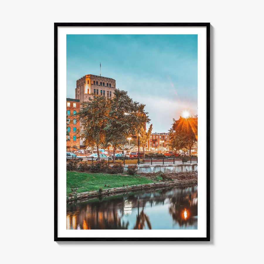 Kalamazoo Photo Poster, framed poster mockup, white border
