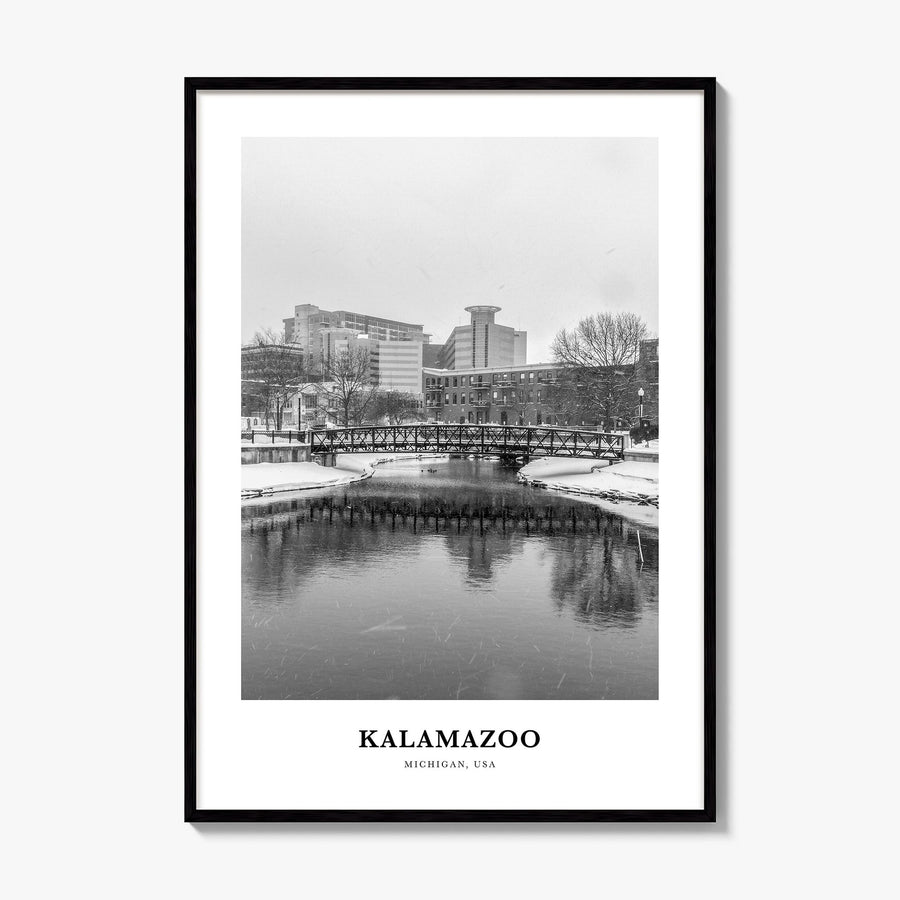 Kalamazoo Classic Poster, framed poster mockup