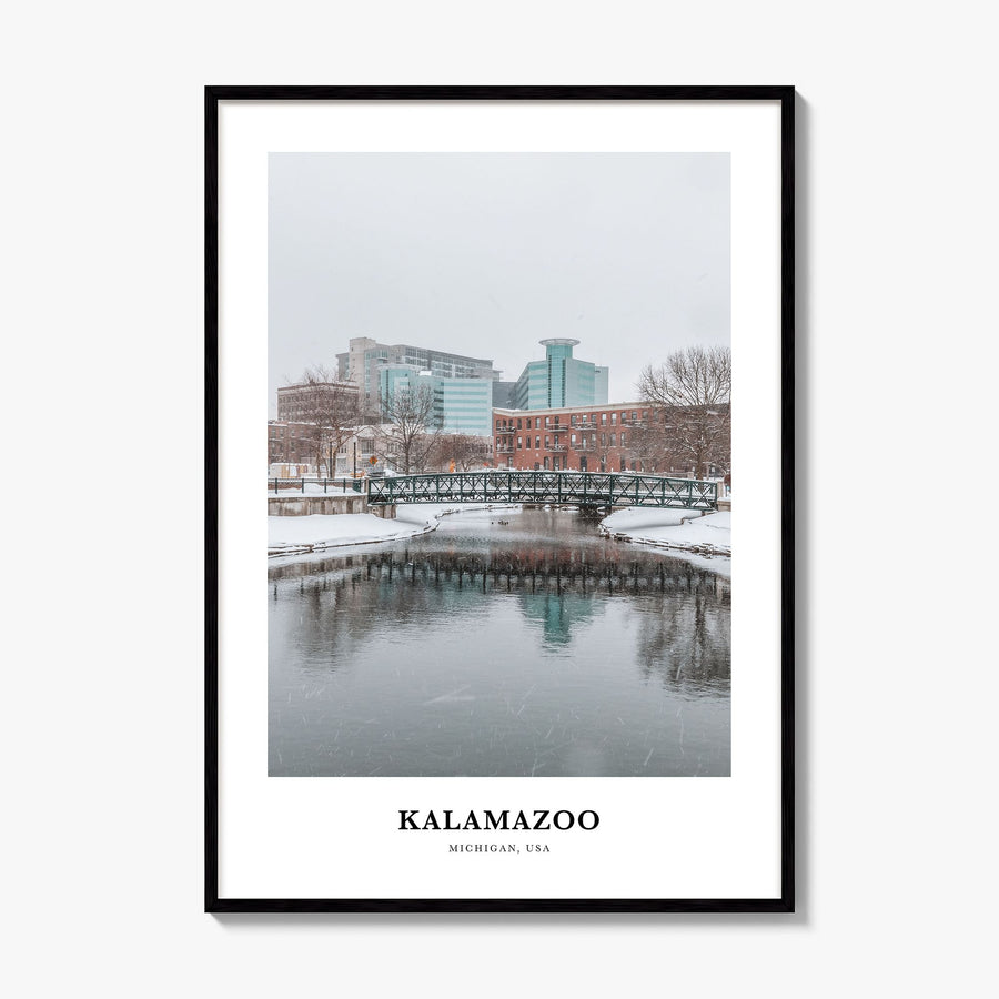 Kalamazoo Classic Poster, framed poster mockup