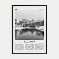 Kalamazoo Poster None / 8x12 in Nbourhood Travel B&W Poster