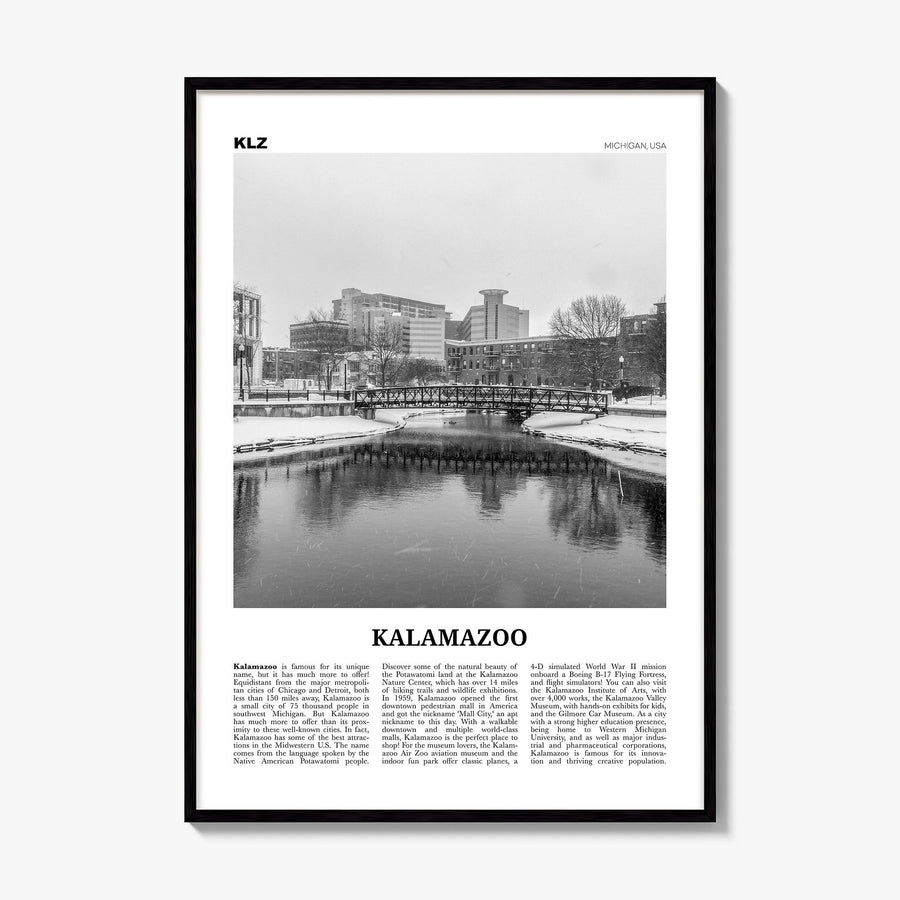 Kalamazoo Newspaper Poster, framed poster mockup