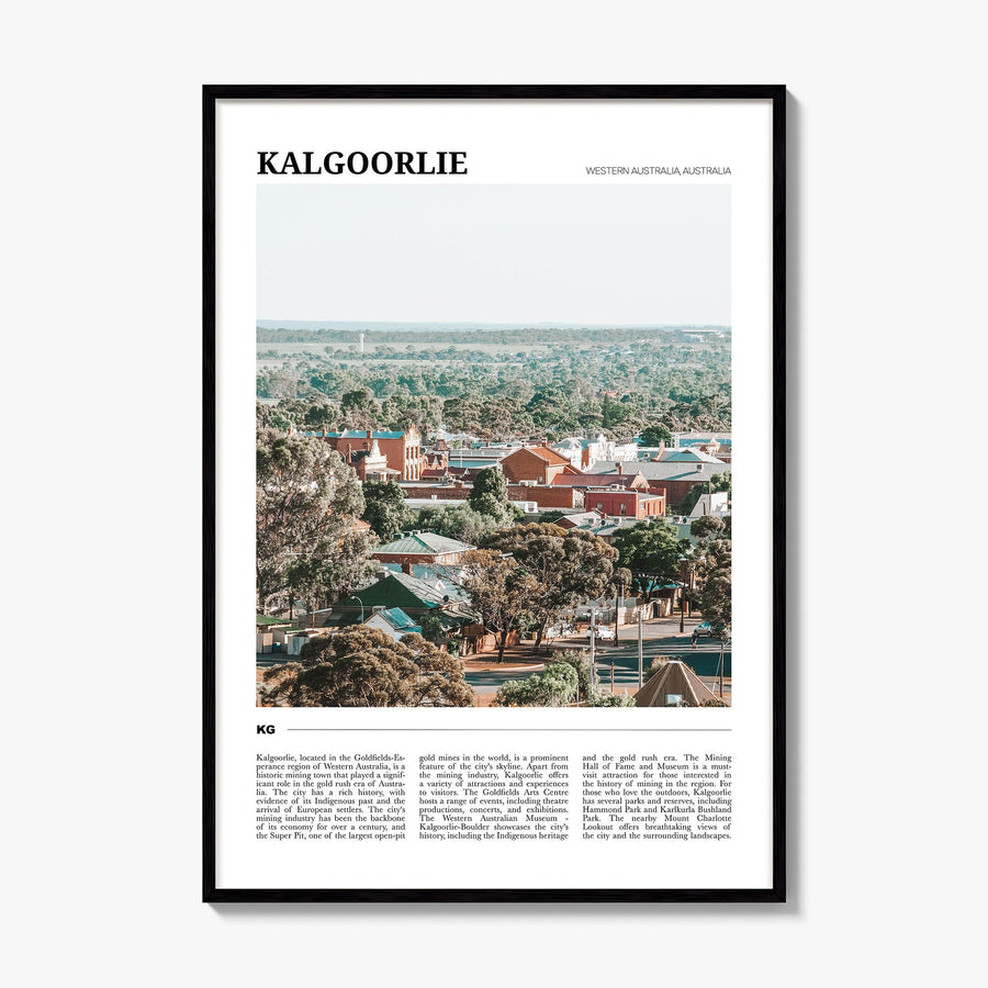 Kalgoorlie Travel Poster, framed poster mockup