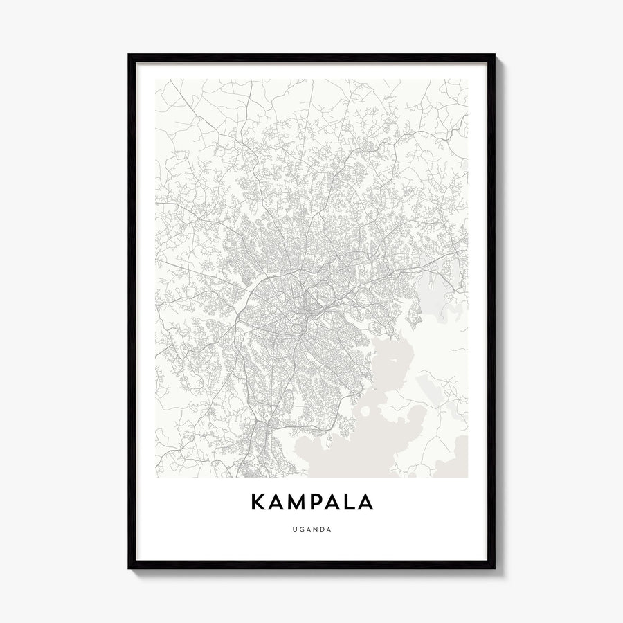 Kampala Map Poster, framed poster mockup