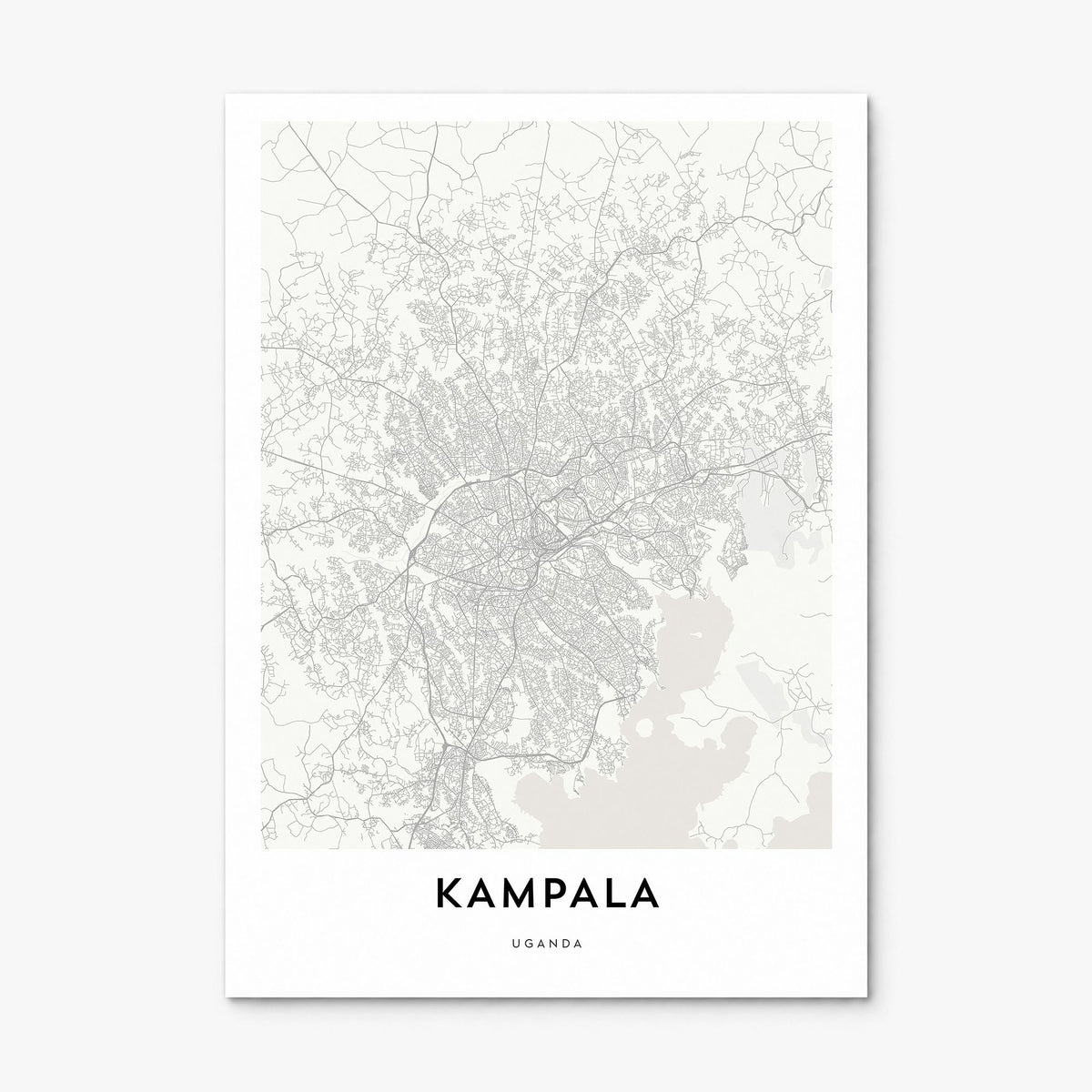 Kampala Map Poster, print only (unframed)