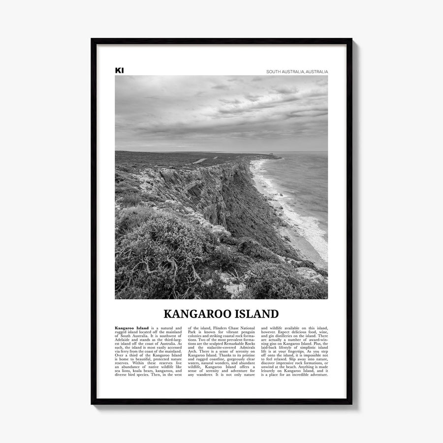 Kangaroo Island Newspaper Poster, framed poster mockup