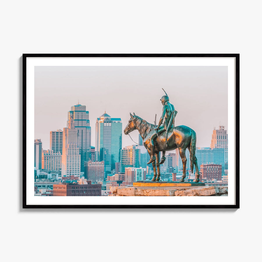 Kansas City, Missouri Photo Poster, framed poster mockup, white border