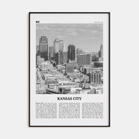 Kansas City No 1 Poster None / 8x12 in Nbourhood Travel B&W Poster