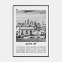 Kansas City No 3 Poster None / 8x12 in Nbourhood Travel B&W Poster