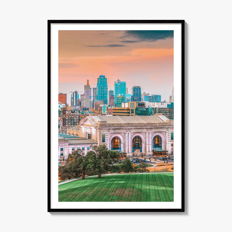 Kansas City, Missouri Photo No 1 Poster, framed poster mockup, white border
