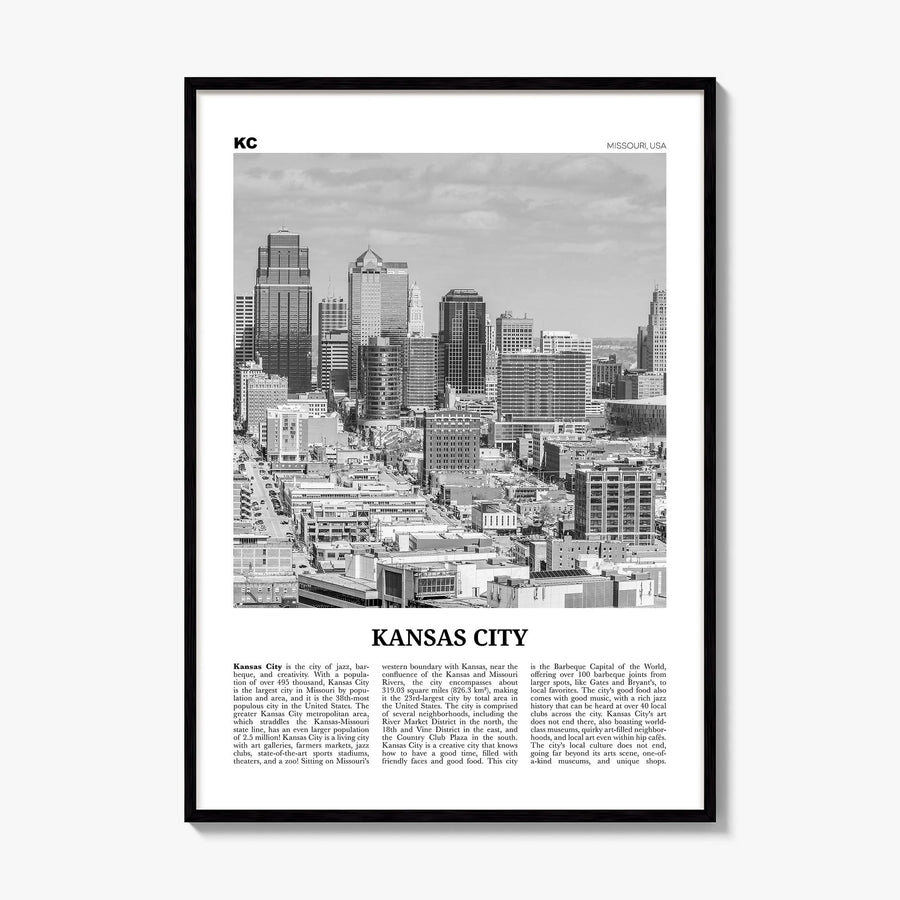 Kansas City, Missouri Newspaper No 1 Poster, framed poster mockup