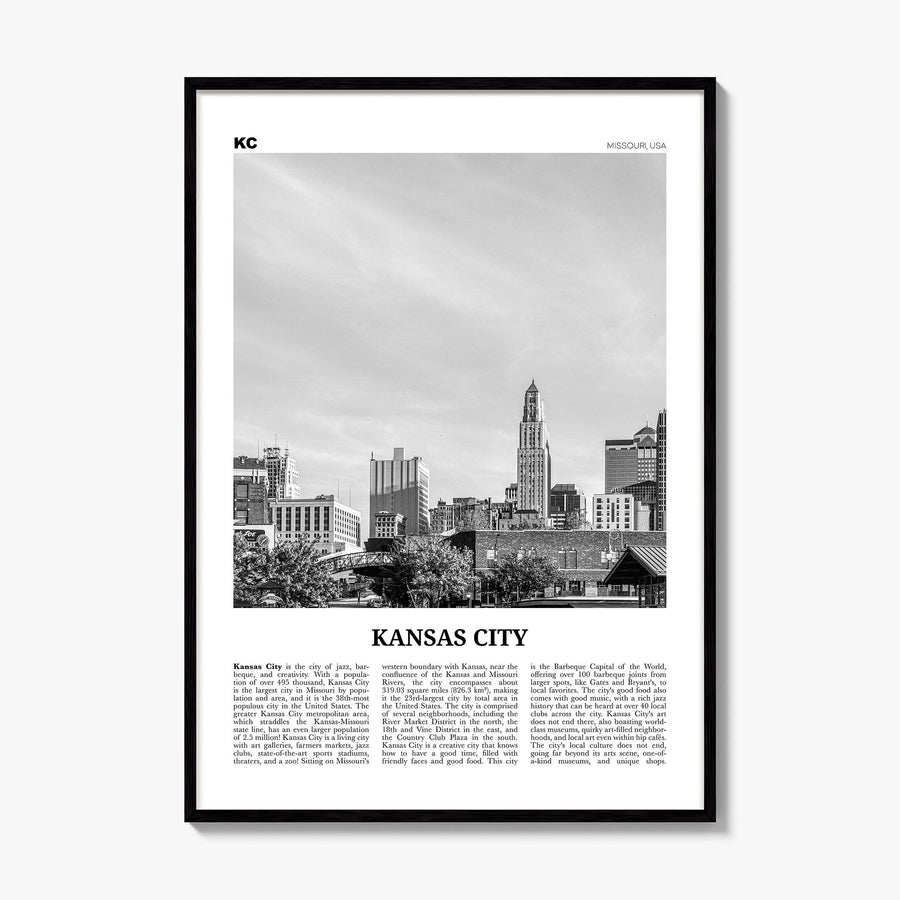 Kansas City, Missouri Newspaper No 2 Poster, framed poster mockup