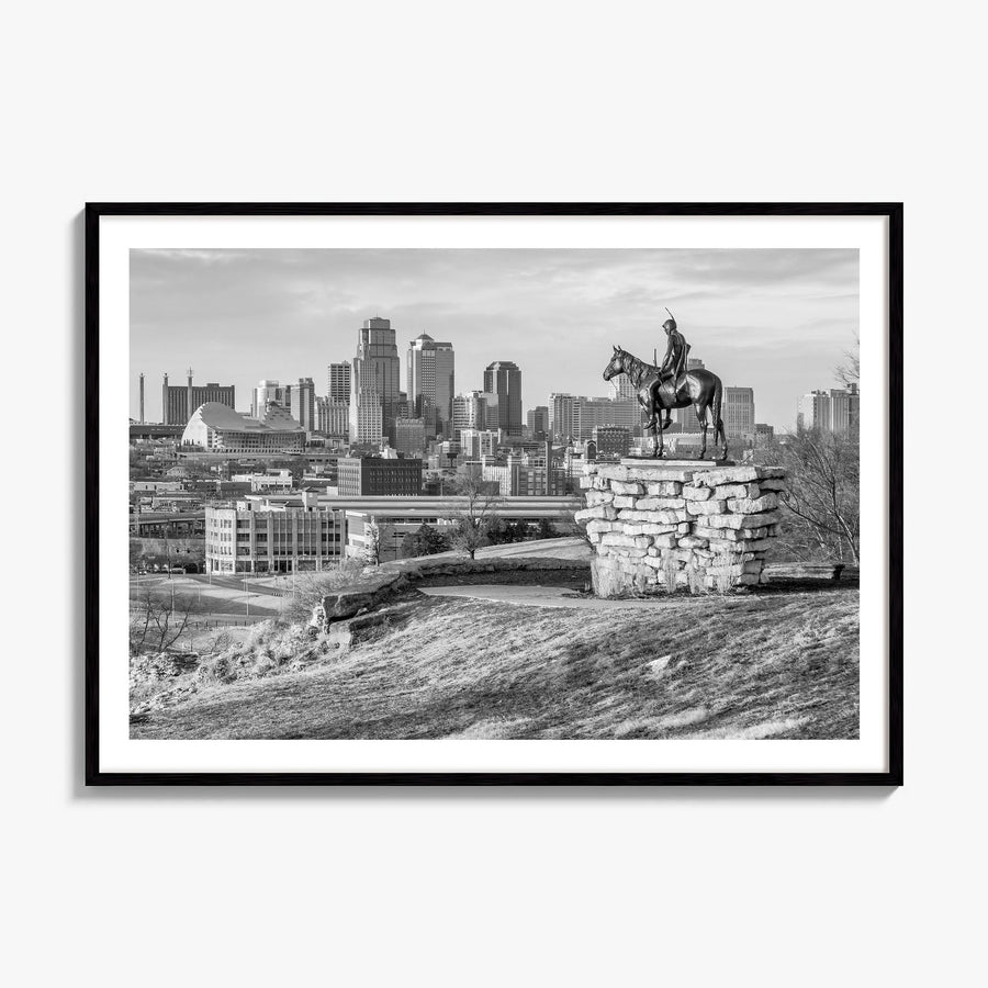 Kansas Photo Poster, framed poster mockup, white border