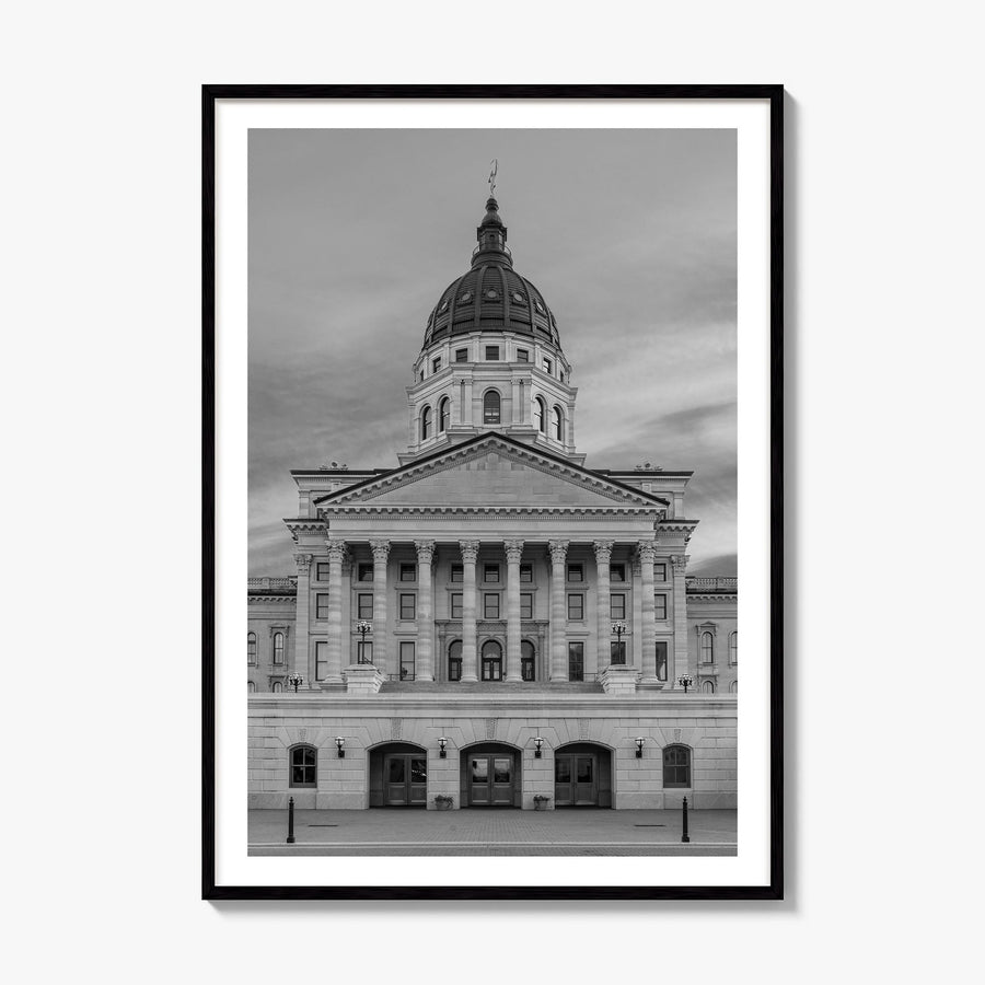 Kansas Photo Poster, framed poster mockup, white border