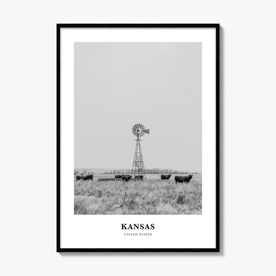 Kansas Classic Poster, framed poster mockup