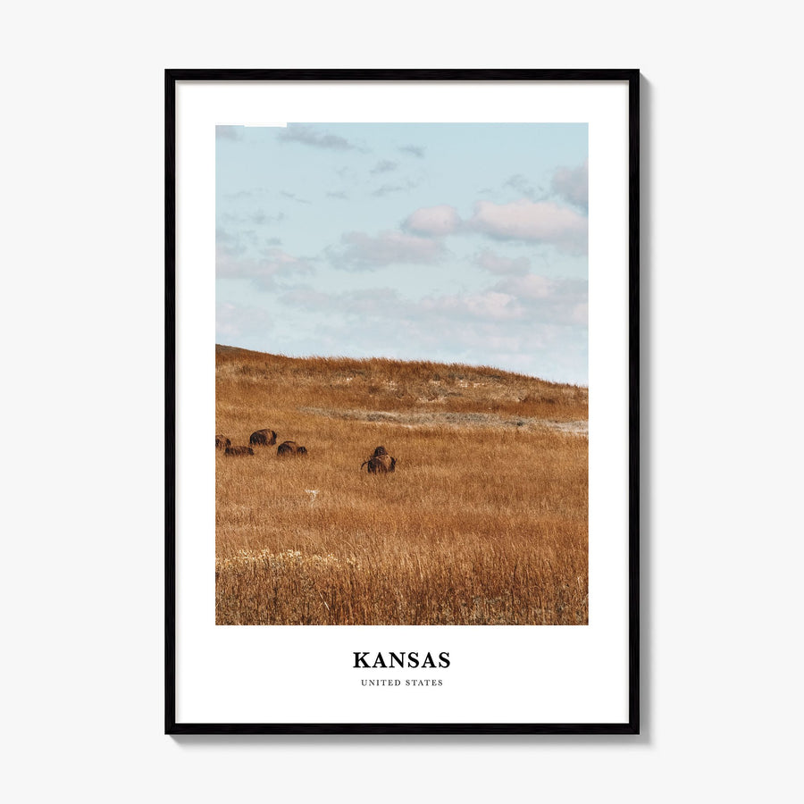 Kansas Classic Poster, framed poster mockup