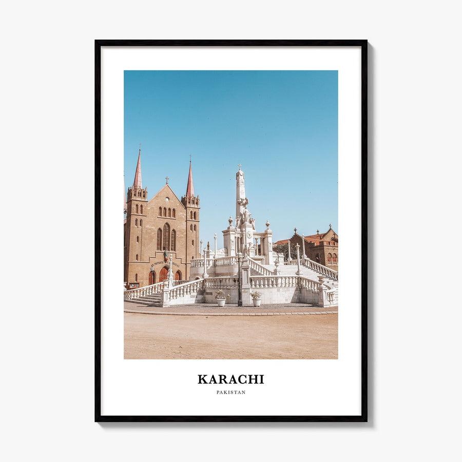 Karachi Classic No 1 Poster, framed poster mockup