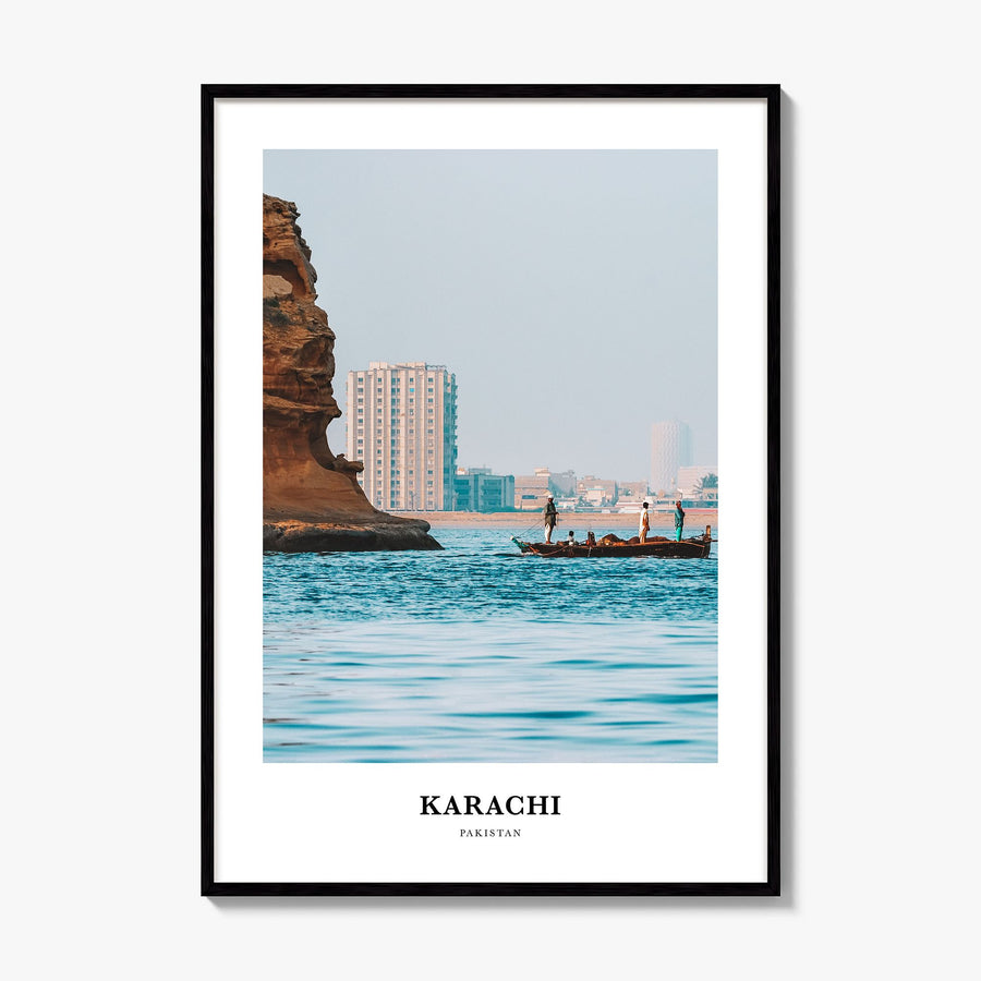 Karachi Classic No 2 Poster, framed poster mockup